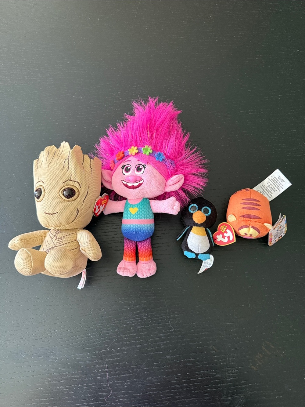 Lot - TY - Groot, Troll, TY - Waddle, Disney Tsum Tsum -Tigger
